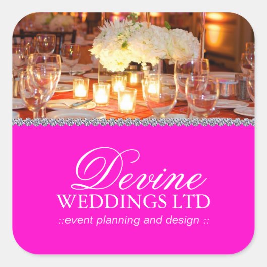 カスタマイズ可能なウェディングプランナーシール スクエアシール (正面)