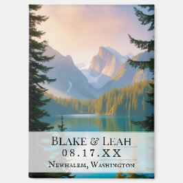 カスタマイズ可能なウェディング日付マグネットを保存 マグネット