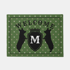 カスタマイズ可能なウェルシュコーギーの玄関マット ドアマット