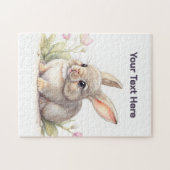 カスタマイズ可能なウサギパズル ジグソーパズル (横)