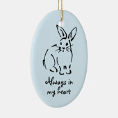 カスタマイズ可能なウサギ記念オーナメント セラミックオーナメント (右)