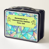 カスタマイズ可能なウマ科の救急容器 メタルランチボックス (正面)