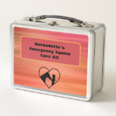 カスタマイズ可能なウマ科の救急容器 メタルランチボックス (正面)