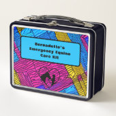 カスタマイズ可能なウマ科の救急容器 メタルランチボックス (正面)