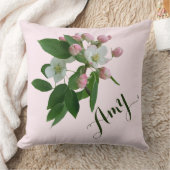 カスタマイズ可能なエイミー名フローラリンゴ花ハイゲ クッション (ブランケット)