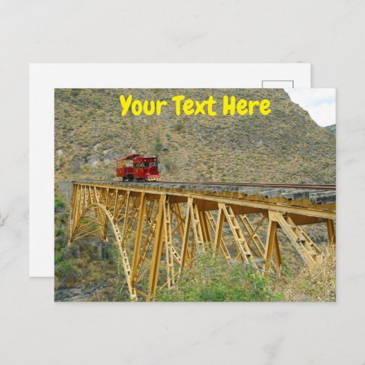 カスタマイズ可能なエクアドル鉄道はがき ポストカード (正面/裏面)