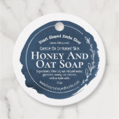 カスタマイズ可能なエコ石けんラベル手作りビジネス フェイバータグ (正面)