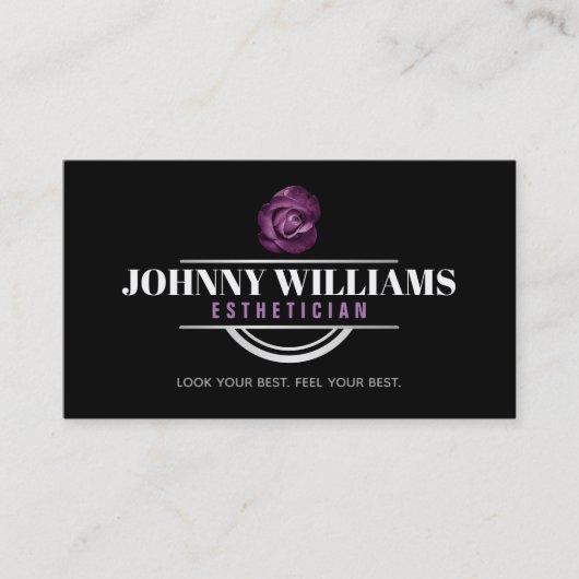 カスタマイズ可能なエステティシャン名刺 名刺 (正面)