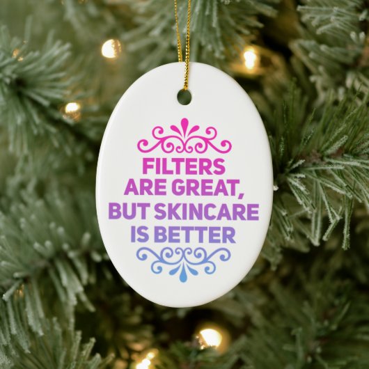 カスタマイズ可能なエステティシャン気にスキン セラミックオーナメント (ツリー)