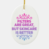 カスタマイズ可能なエステティシャン気にスキン セラミックオーナメント (正面)