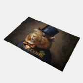 カスタマイズ可能なエドワーディアンギニアピッグ紳士 ドアマット (アングル)