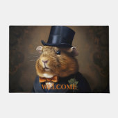 カスタマイズ可能なエドワーディアンギニアピッグ紳士 ドアマット (正面)