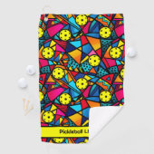 カスタマイズ可能なエネルギッシュなピックルボールフロー ゴルフタオル (インサイチュ)