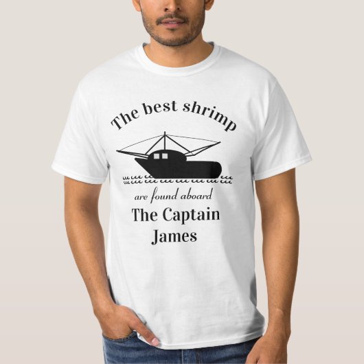 カスタマイズ可能なエビ漁師の Tシャツ (正面)