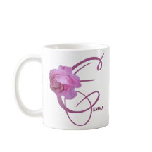 カスタマイズ可能なエマ名かわいらしピンクローズフローラおもしろい