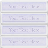 カスタマイズ可能なエレガントなラベンダー パープル 透明 シール (正面)