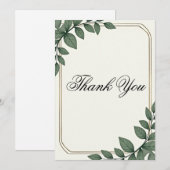 カスタマイズ可能なエレガントな感謝カード 招待状 (正面/裏面)