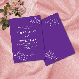 カスタマイズ可能なエレガントな結婚式招待状 招待状