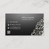 カスタマイズ可能なエレガントブラック名刺 名刺 (正面)