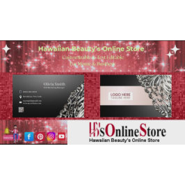 カスタマイズ可能なエレガントブラック名刺 名刺