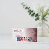 カスタマイズ可能なエレガントモノグラム名刺4 名刺 (スタンド正面)