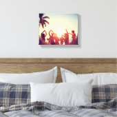 カスタマイズ可能なエレガント両面スクロール2写真 キャンバスプリント (インサイチュ (寝室))