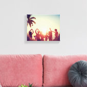 カスタマイズ可能なエレガント両面スクロール2写真 キャンバスプリント (インサイチュ (リビング))