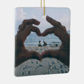 カスタマイズ可能なエレガント両面スクロール2 Photo Ceram セラミックオーナメント (右)