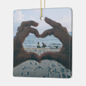 カスタマイズ可能なエレガント両面スクロール2 Photo Ceram セラミックオーナメント (左)