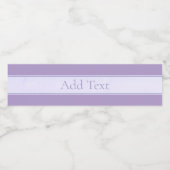 カスタマイズ可能なエレガント ライト ラベンダー パープル ペットボトルラベル (シングルラベル)