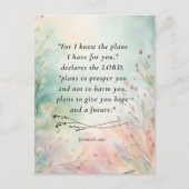 カスタマイズ可能なエレミヤ29:11聖書の詩 ポストカード (正面)