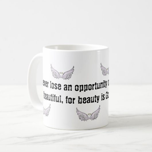 カスタマイズ可能なエンジェルウィングコーヒーマグ コーヒーマグカップ (正面左)