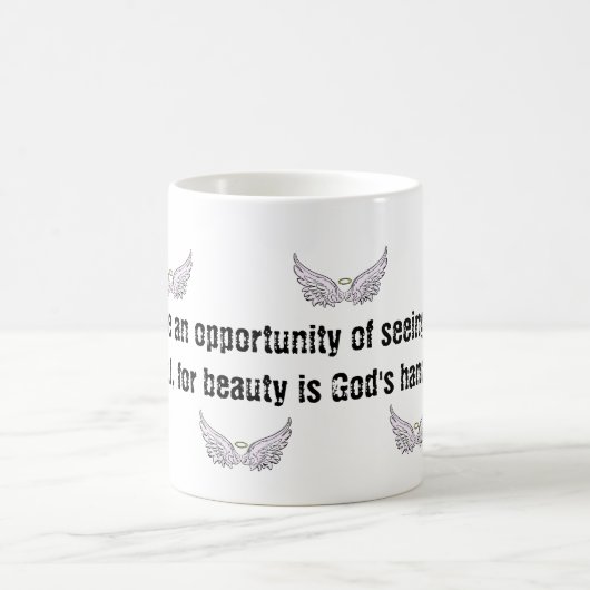 カスタマイズ可能なエンジェルウィングコーヒーマグ コーヒーマグカップ (中央)