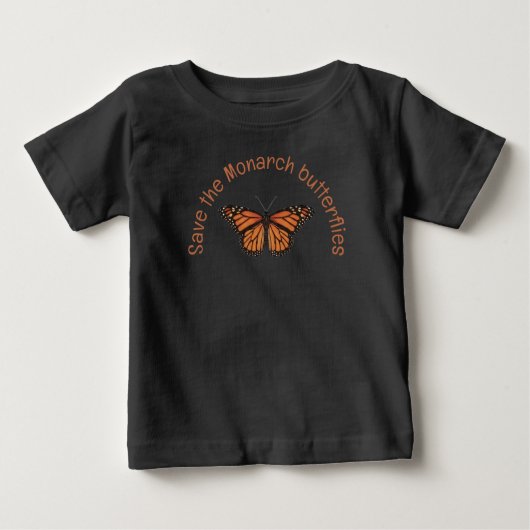カスタマイズ可能なオオカネヒメバタフライ ベビーTシャツ (正面)
