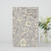 カスタマイズ可能なオダマキ（植物）フラワー固定 便箋 (スタンド正面)