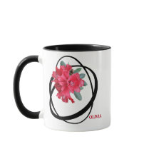 カスタマイズ可能なオリビア名ロマンチックな赤いフローラスタイル