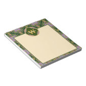 カスタマイズ可能なオリーブとラベンダーのアズレホスのメモ帳 ノートパッド (アングル)