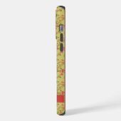 カスタマイズ可能なオリーブグリーンフローラピンクのバラ花 iPhoneケース (左側面)