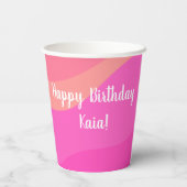 カスタマイズ可能なオルカキラークジラ誕生日 紙コップ (裏面)