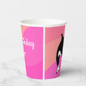 カスタマイズ可能なオルカキラークジラ誕生日 紙コップ (右)