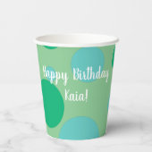 カスタマイズ可能なオルカキラークジラ誕生日 紙コップ (裏面)