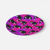 カスタマイズ可能なオルカキラークジラ ペーパープレート (アングル)