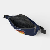 カスタマイズ可能なオレンジサンセットマウンテンブルーハイキング ファニーパック (見開き)