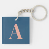 カスタマイズ可能なオレンジタブビーキャット&マティスの花 キーホルダー (裏面)