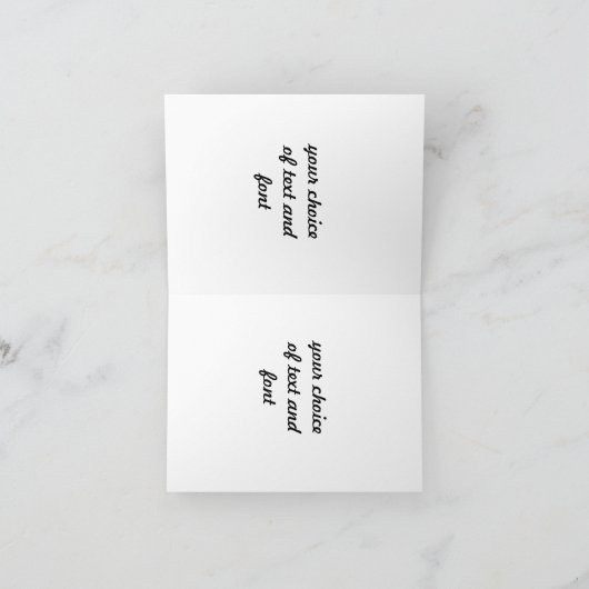 カスタマイズ可能なオレンジポピーフローラカード サンキューカード (内部)