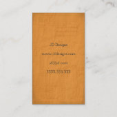 カスタマイズ可能なオレンジモノグラムの名刺 名刺 (裏面)