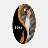 カスタマイズ可能なオレンジ波の卒業オーナメント セラミックオーナメント (右)