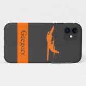 カスタマイズ可能なオレンジ灰色の飛行機のiphone 5の箱 Case-Mate iPhoneケース (裏面(横))