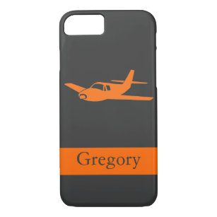 カスタマイズ可能なオレンジ灰色の飛行機のiPhone 7の箱 iPhone 8/7ケース
