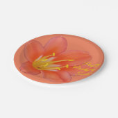 カスタマイズ可能なオレンジ色の花写真 | ペーパープレート (アングル)